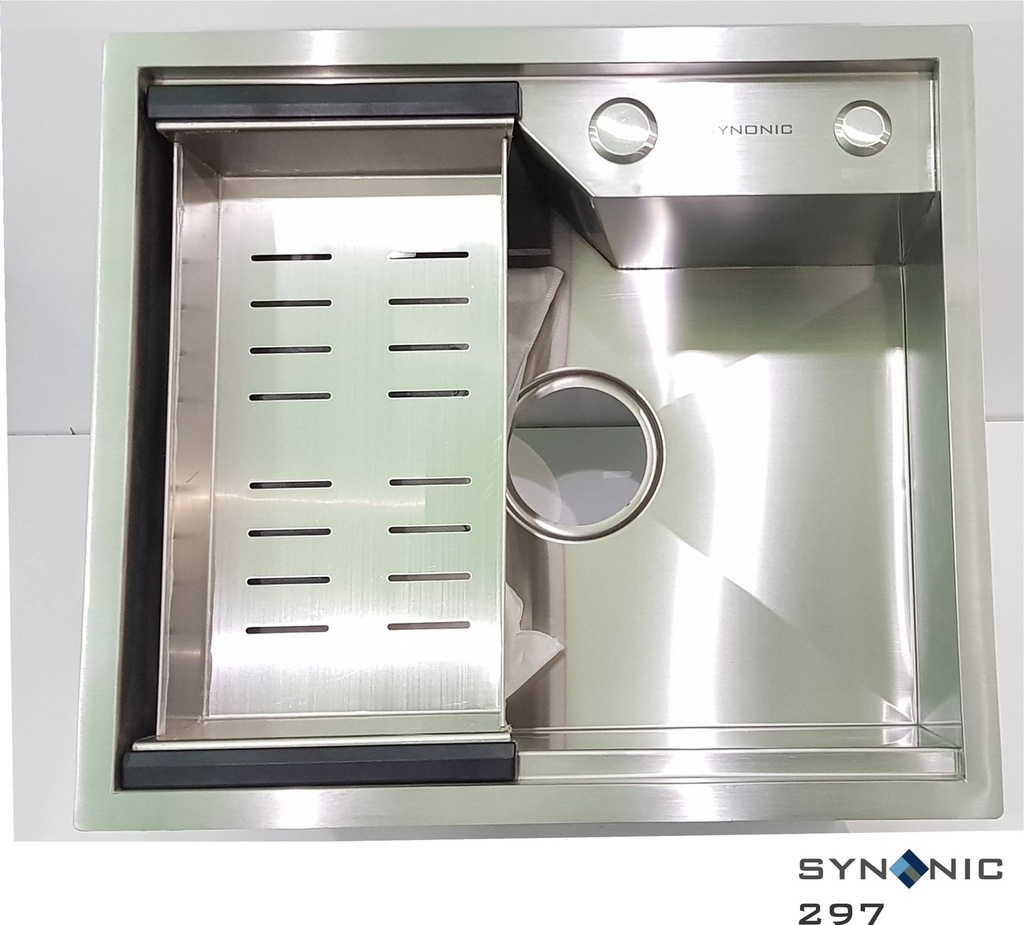 Synonic Sink Single bowl with tray - Chrome